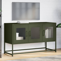 Szafka RTV, oliwkowa, 100,5x39x60,5 cm, stal walcowana na zimno