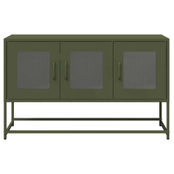 Szafka RTV, oliwkowa, 100,5x39x60,5 cm, stal walcowana na zimno