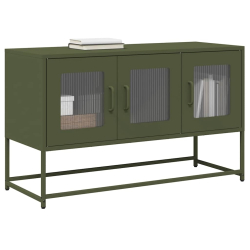 Szafka RTV, oliwkowa, 100,5x39x60,5 cm, stal walcowana na zimno