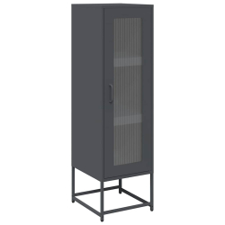 Komoda wysoka Antracyt 36x39x123 cm Stal walcowana na zimno