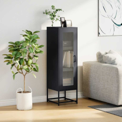 Komoda wysoka Antracyt 36x39x123 cm Stal walcowana na zimno