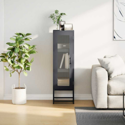 Komoda wysoka Antracyt 36x39x123 cm Stal walcowana na zimno