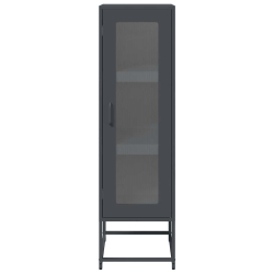 Komoda wysoka Antracyt 36x39x123 cm Stal walcowana na zimno