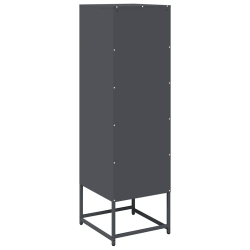 Komoda wysoka Antracyt 36x39x123 cm Stal walcowana na zimno