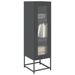 Komoda wysoka Antracyt 36x39x123 cm Stal walcowana na zimno