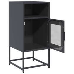 Szafka nocna Antracyt 36x39x78 cm Stal walcowana na zimno