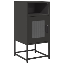 Szafka nocna Czarna 36x39x78 cm Stal walcowana na zimno