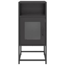 Szafka nocna Czarna 36x39x78 cm Stal walcowana na zimno