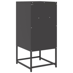 Szafka nocna Czarna 36x39x78 cm Stal walcowana na zimno