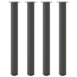 Nogi do stolika kawowego, 4 szt., antracyt, 110-112 cm, stal