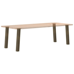 Nogi do stolika kawowego, 4 szt., naturalna stal, 72 cm, stal