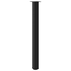 Nogi do stolika kawowego, 4 szt., czarne, 110-112 cm, stal
