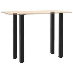 Nogi do stolika kawowego, 4 szt., czarne, 110-112 cm, stal
