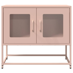 Szafka RTV, różowa, 68x39x60,5 cm, stal walcowana na zimno