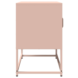 Szafka RTV, różowa, 68x39x60,5 cm, stal walcowana na zimno