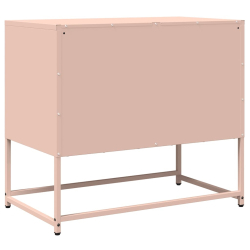 Szafka RTV, różowa, 68x39x60,5 cm, stal walcowana na zimno