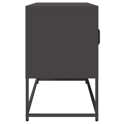 Szafka RTV, czarna, 100,5x39x60,5 cm, stal walcowana na zimno