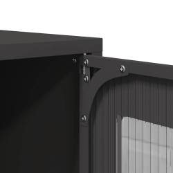 Szafka RTV, czarna, 100,5x39x60,5 cm, stal walcowana na zimno