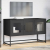 Szafka RTV, czarna, 100,5x39x60,5 cm, stal walcowana na zimno