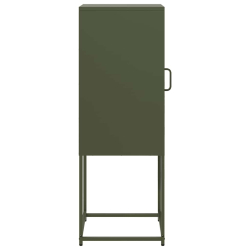 Komoda Oliwkowo-zielona 36x39x107 cm Stal walcowana na zimno