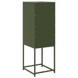 Komoda Oliwkowo-zielona 36x39x107 cm Stal walcowana na zimno