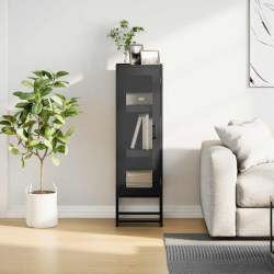 kredens czarny 36x39x123 cm stal walcowana na zimno
