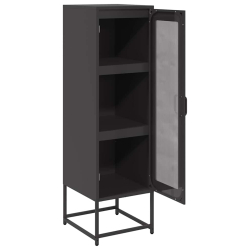 kredens czarny 36x39x123 cm stal walcowana na zimno