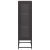 kredens czarny 36x39x123 cm stal walcowana na zimno