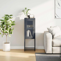 Komoda Antracyt 36x39x107 cm Stal walcowana na zimno