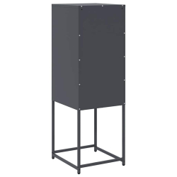 Komoda Antracyt 36x39x107 cm Stal walcowana na zimno
