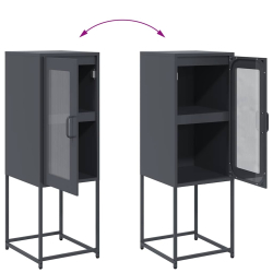Komoda Antracyt 36x39x107 cm Stal walcowana na zimno