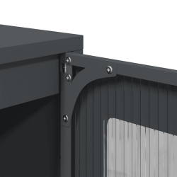 Komoda Antracyt 36x39x107 cm Stal walcowana na zimno