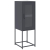 Komoda Antracyt 36x39x107 cm Stal walcowana na zimno