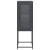 Komoda Antracyt 36x39x107 cm Stal walcowana na zimno