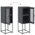Komoda Antracyt 36x39x107 cm Stal walcowana na zimno