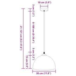 Lampy wiszące 2 szt. Regulowana wysokość E27 Biały Ø30 cm Metal