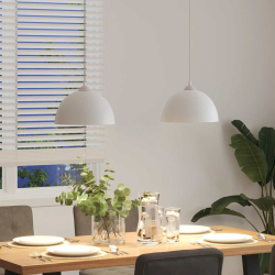 Lampy wiszące 2 szt. Regulowana wysokość E27 Biały Ø30 cm Metal