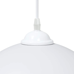Lampy wiszące 2 szt. Regulowana wysokość E27 Biały Ø30 cm Metal