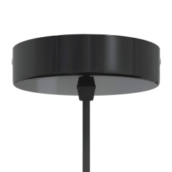 Lampa wisząca z regulacją wysokości E27 połysk czarny metal