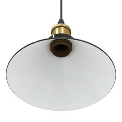 Lampa wisząca z regulacją wysokości E27 połysk czarny metal