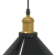 Lampa wisząca z regulacją wysokości E27 połysk czarny metal