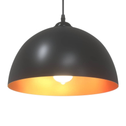 Lampy wiszące 2 szt. Regulowana wysokość E27 Czarny Metal