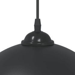 Lampy wiszące 2 szt. Regulowana wysokość E27 Czarny Metal