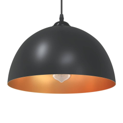 Lampy wiszące 2 szt. Regulowana wysokość E27 Czarny Metal