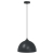 Lampy wiszące 2 szt. Regulowana wysokość E27 Czarny Metal
