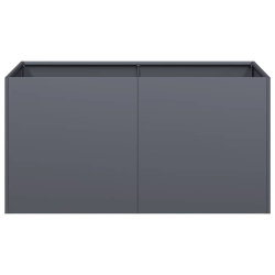 Donica, antracytowa, 80x40x40 cm, stal walcowana na zimno