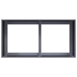 Donica, antracytowa, 80x40x40 cm, stal walcowana na zimno