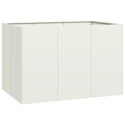 Doniczka Biała 120x80x80 cm Stal