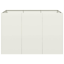 Doniczka Biała 120x80x80 cm Stal