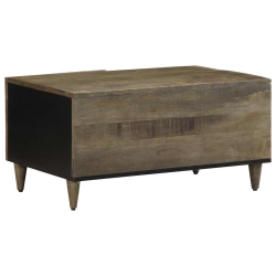 Stolik kawowy Jasnoszary 80x50x40 cm Drewno lite Mango